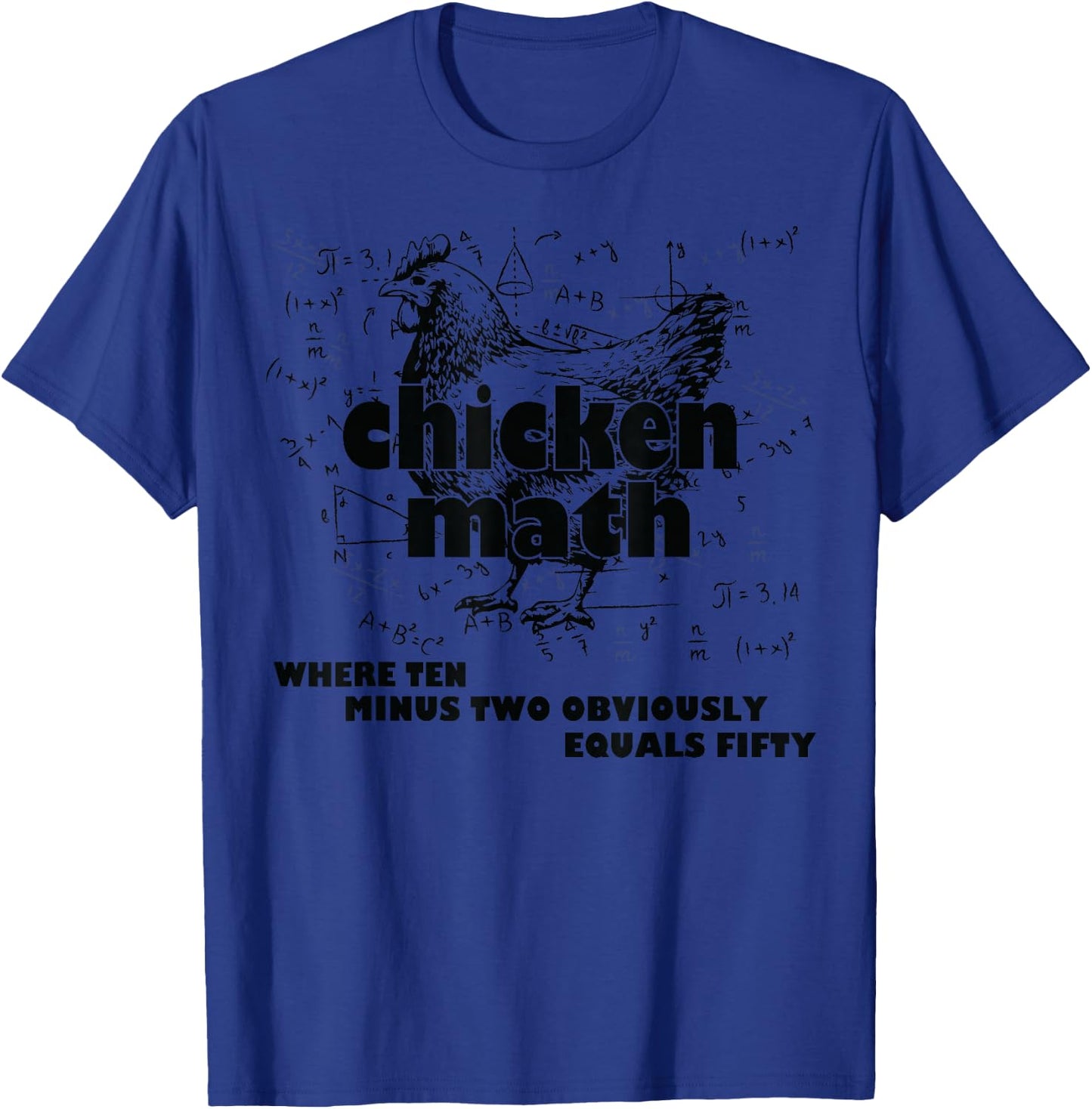 Teacher Chicken Math Mathemachicken Funny Chicken Lovers T-Shirt - T-Shirt | Royal
