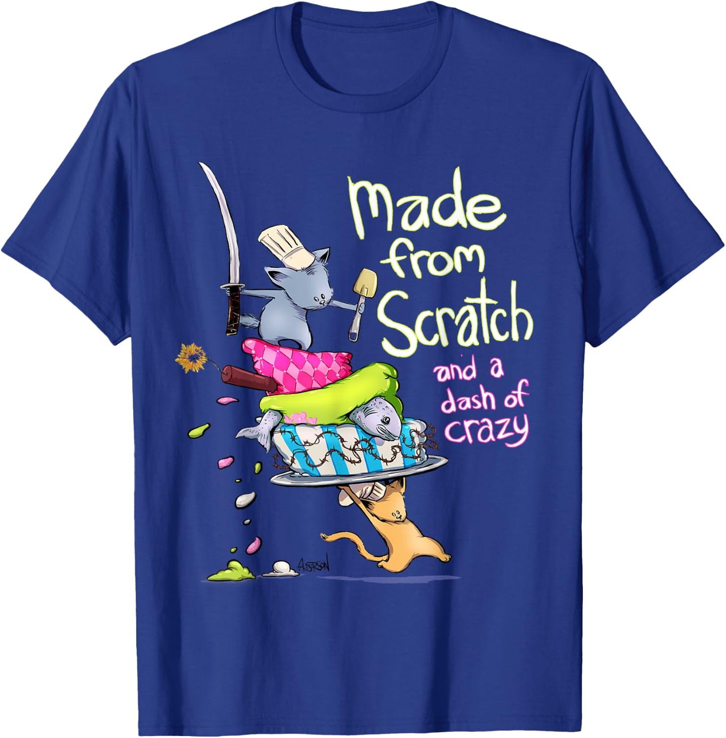 Funny Baking Shirt cute cat mom cooking T-Shirt - T-Shirt | Royal