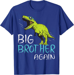 Big Brother Again Dinosaur for Boy and Toddler T-Shirt - T-Shirt | Royal