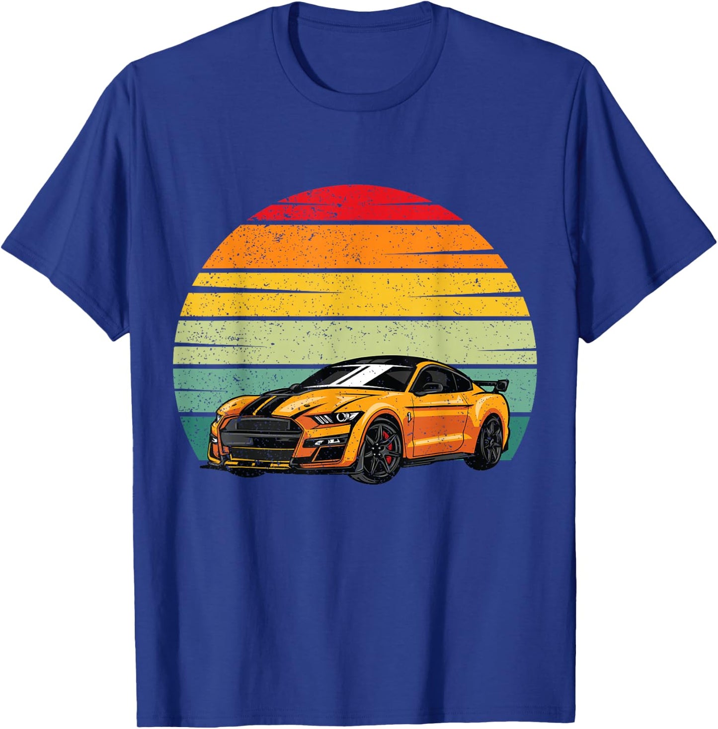 Classic Sport Car Golden Car Lover Gift Mechanic Driver Race T-Shirt - T-Shirt | Royal