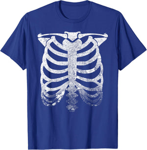 Vintage Ribcage Halloween Skeleton Rib Cage Retro Graphic T-Shirt - T-Shirt | Royal