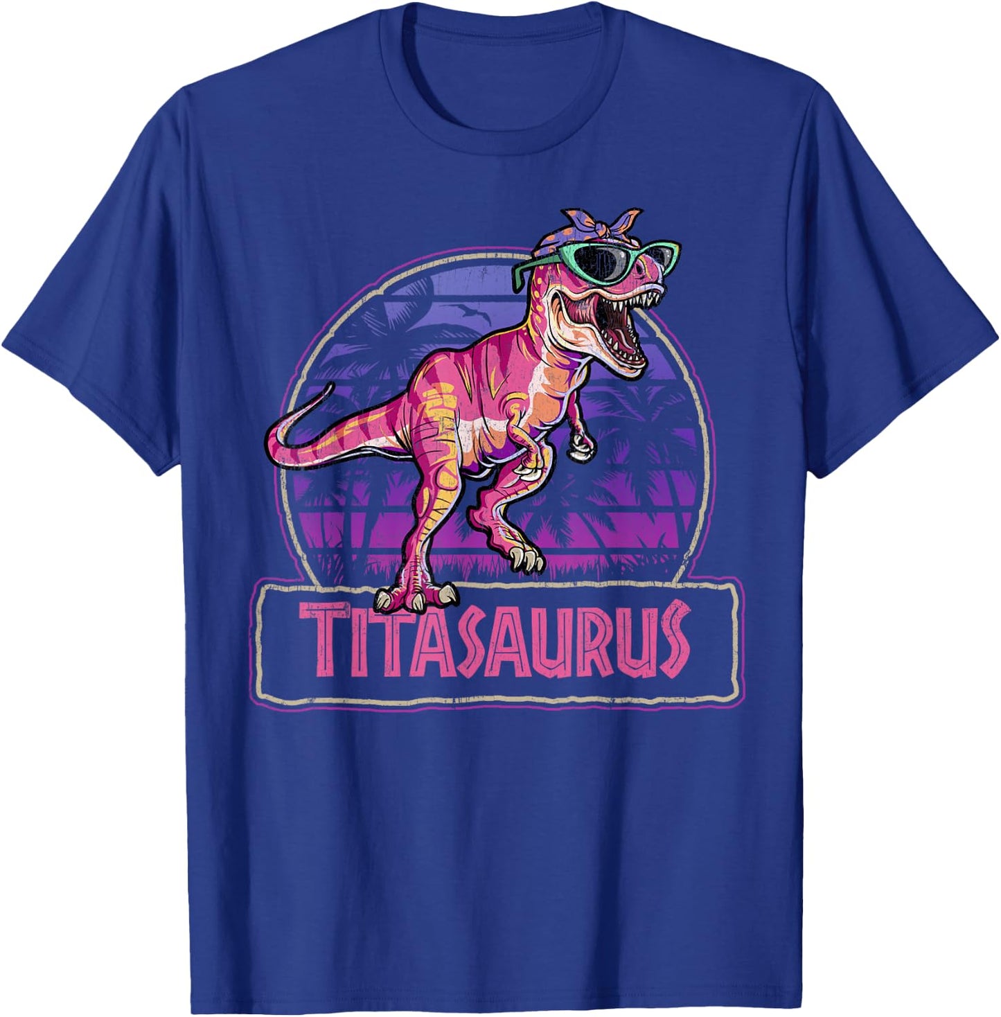 Titasaurus T Rex Dinosaur Tita Saurus Family Matching Women T-Shirt - T-Shirt | Royal
