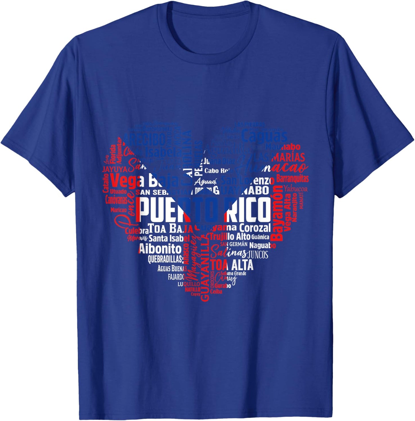 Puerto Rico Cities Flag Puerto Rican roots culture men women T-Shirt - T-Shirt | Royal