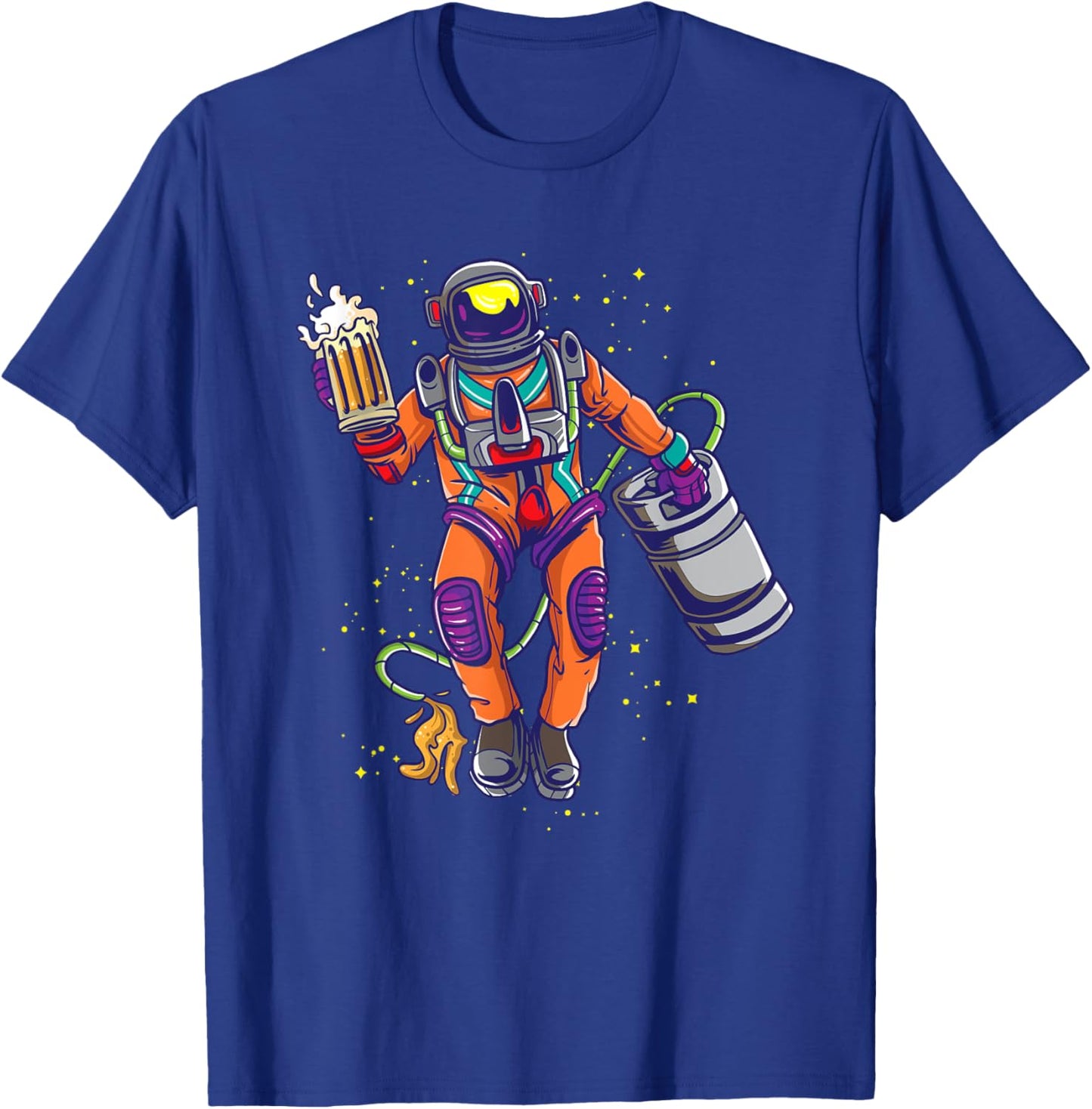 Astronaut Drinks Beer in Space T-Shirt - T-Shirt | Royal