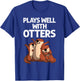Funny Otter Design Women Sea Otter Wild Pet Mammal T-Shirt - T-Shirt | Royal