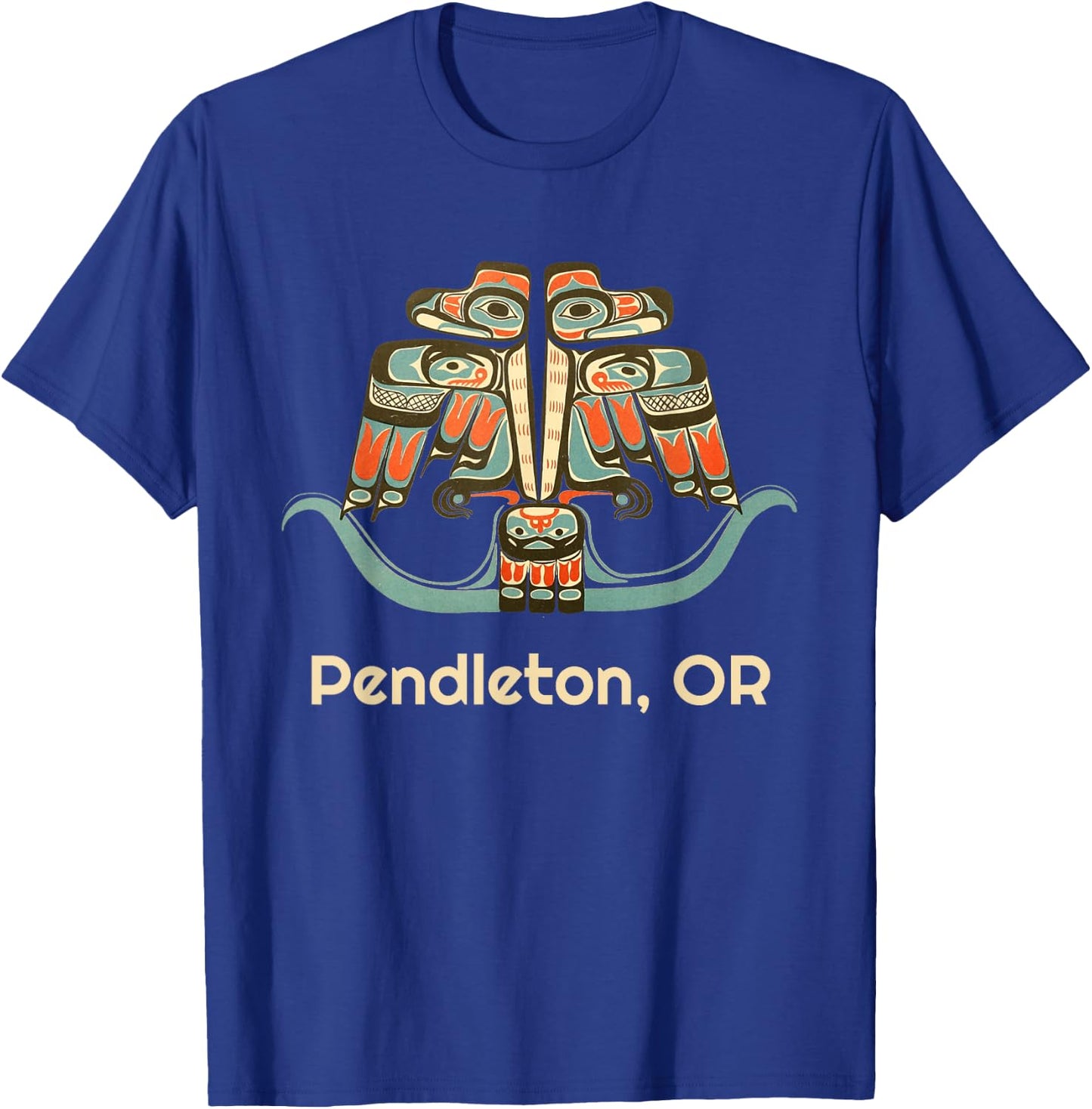 Pendleton Oregon Thunderbird NW Native American T-Shirt - T-Shirt | Royal