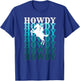 Fun Teal Country Boho Western Greetings Farm Fashion Horses T-Shirt - T-Shirt | Royal