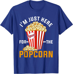 Im Just Here For The Popcorn T-Shirt - T-Shirt | Royal