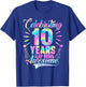 Celebrating 10 Year Of Being Awesome With Tie-dye Graphic T-Shirt - T-Shirt | Royal