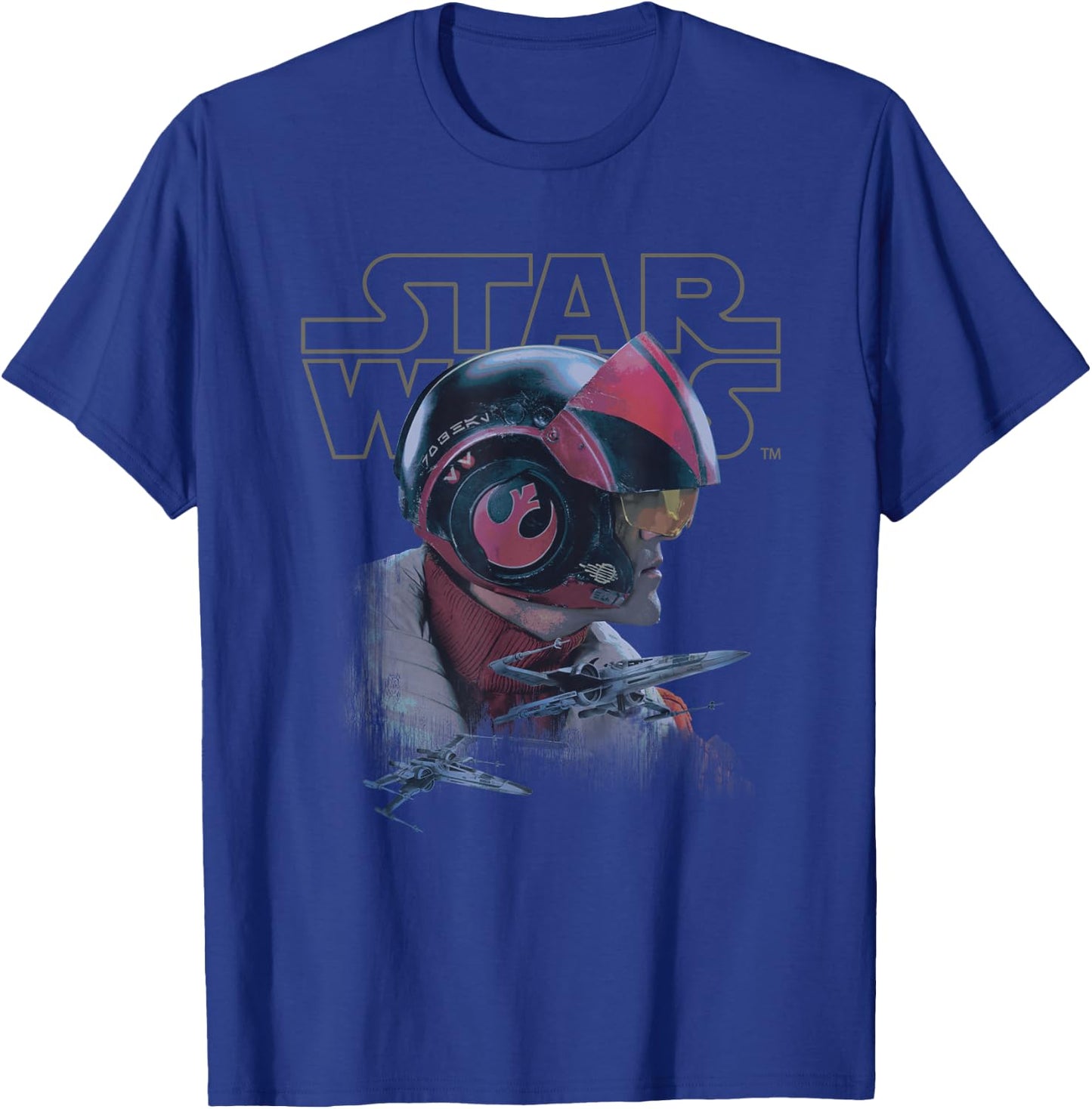 Star Wars The Force Awakens Poe Dameron X-Wing T-Shirt - T-Shirt | Royal