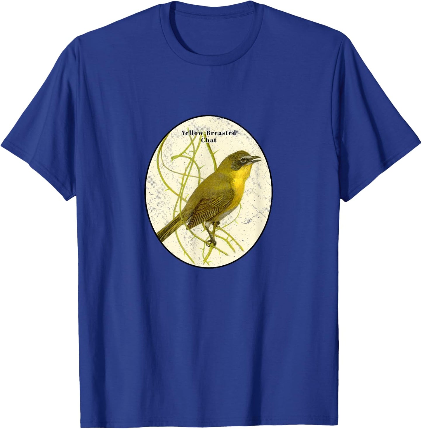Retro Antique Yellow-Breasted Chat Vintage Bird Design T-Shirt - T-Shirt | Royal