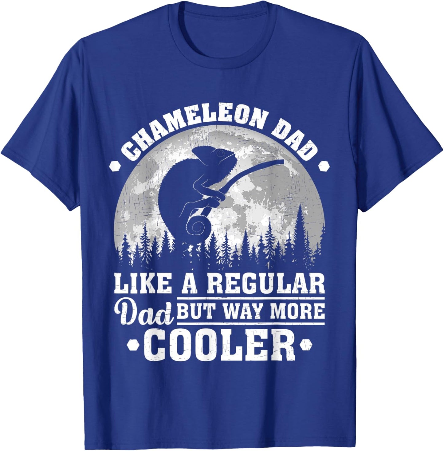 Chameleon Dad Like A Regular Dad Funny Chameleon Fathers Day T-Shirt - T-Shirt | Royal