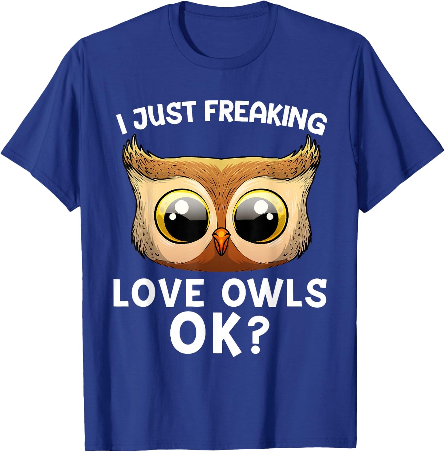 Cute Owl Women Horned Snowy Owl Nocturnal Bird Lover T-Shirt - T-Shirt | Royal