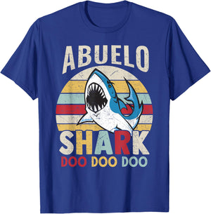 FAMILY 365 Fathers Day Funny Abuelo Shark Grandpa Gift Men T-Shirt - T-Shirt | Royal