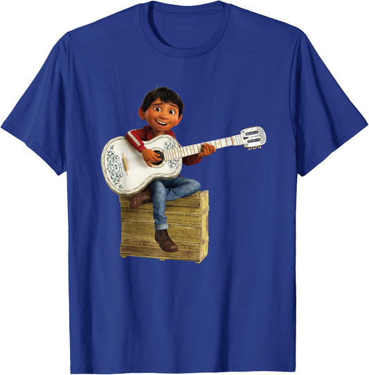 Disney Pixar Coco Miguel Rivera Playing Guitar T-Shirt - T-Shirt | Royal