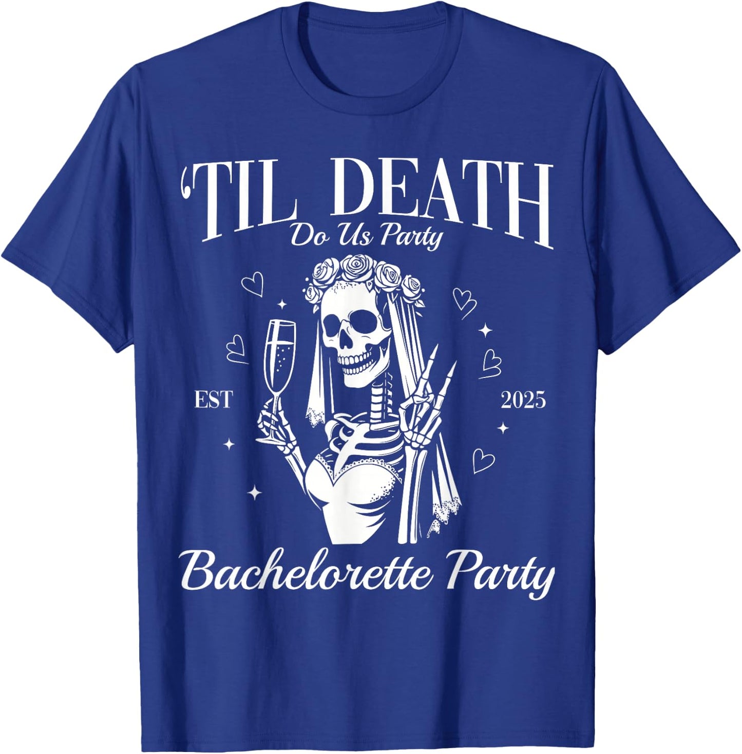 Til Death Do Us Party Retro Halloween Bachelorette Matching T-Shirt - T-Shirt | Royal