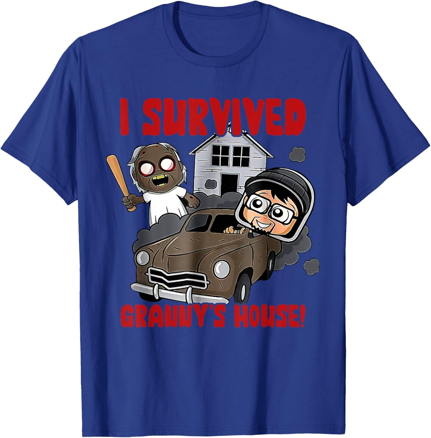 I Survived Granny's Funny House T-Shirt - T-Shirt | Royal