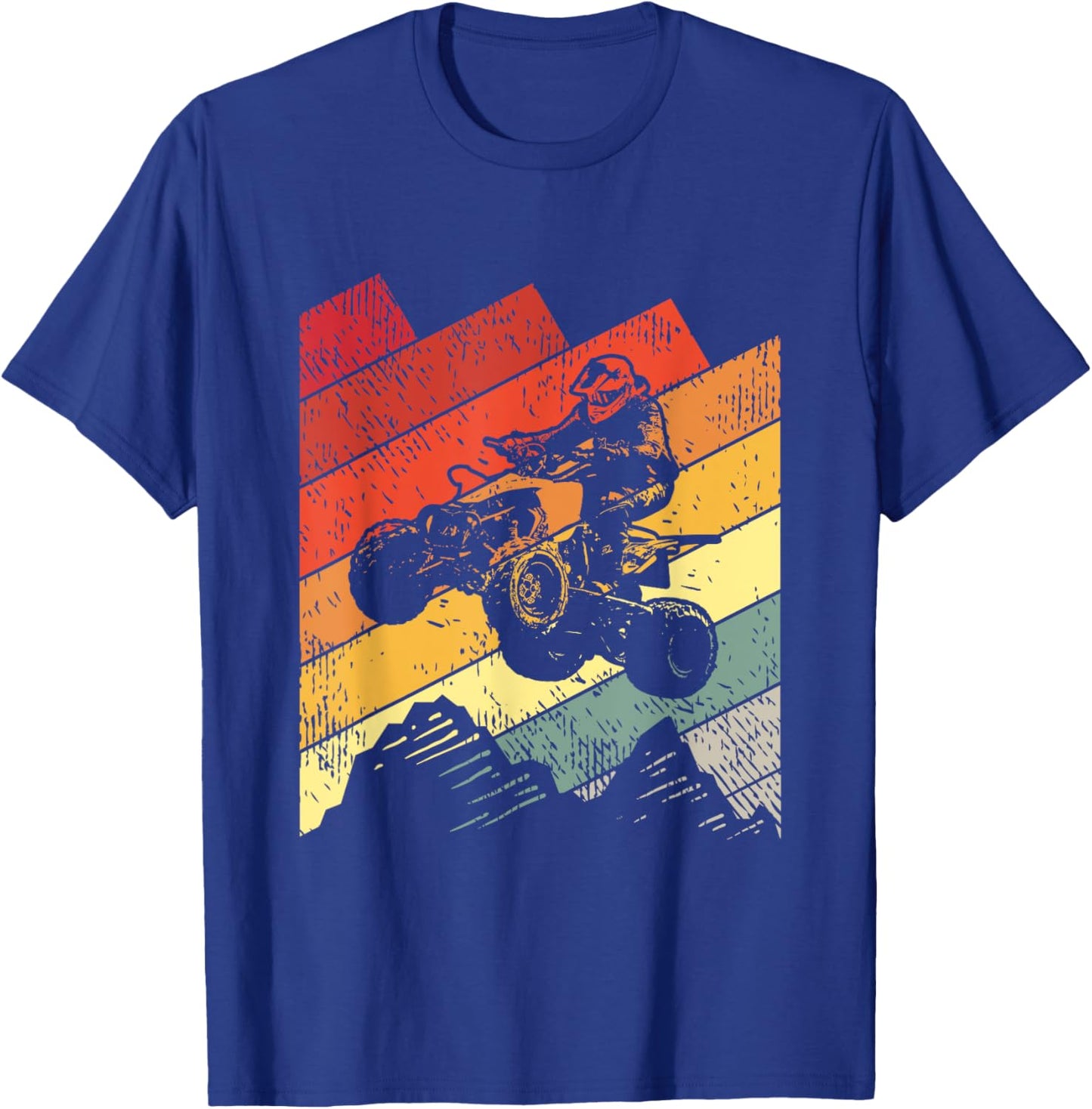 ATV Biker Vintage Gift Racing Four Wheeler Quad Bike T-Shirt - T-Shirt | Royal