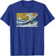 Funny Retro Vintage Surfing a Wave Basset Hound Lover T-Shirt - T-Shirt | Royal