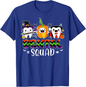 Dental Squad Teeth Dentist Assistant Halloween Costume T-Shirt - T-Shirt | Royal