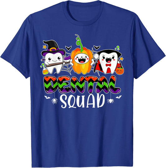 Dental Squad Teeth Dentist Assistant Halloween Costume T-Shirt - T-Shirt | Royal