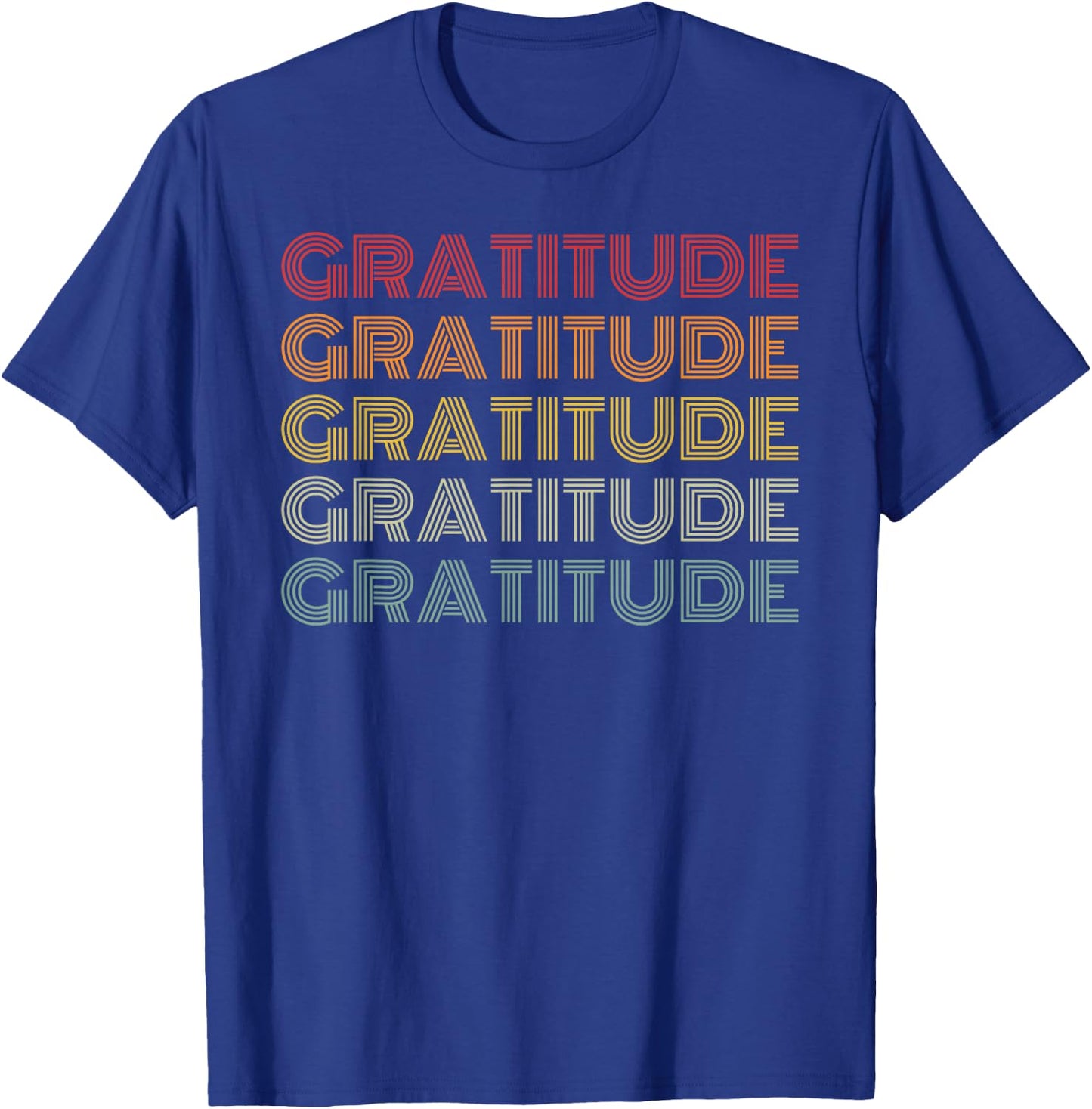 Gratitude Retro Style World Gratitude Day T-Shirt - T-Shirt | Royal