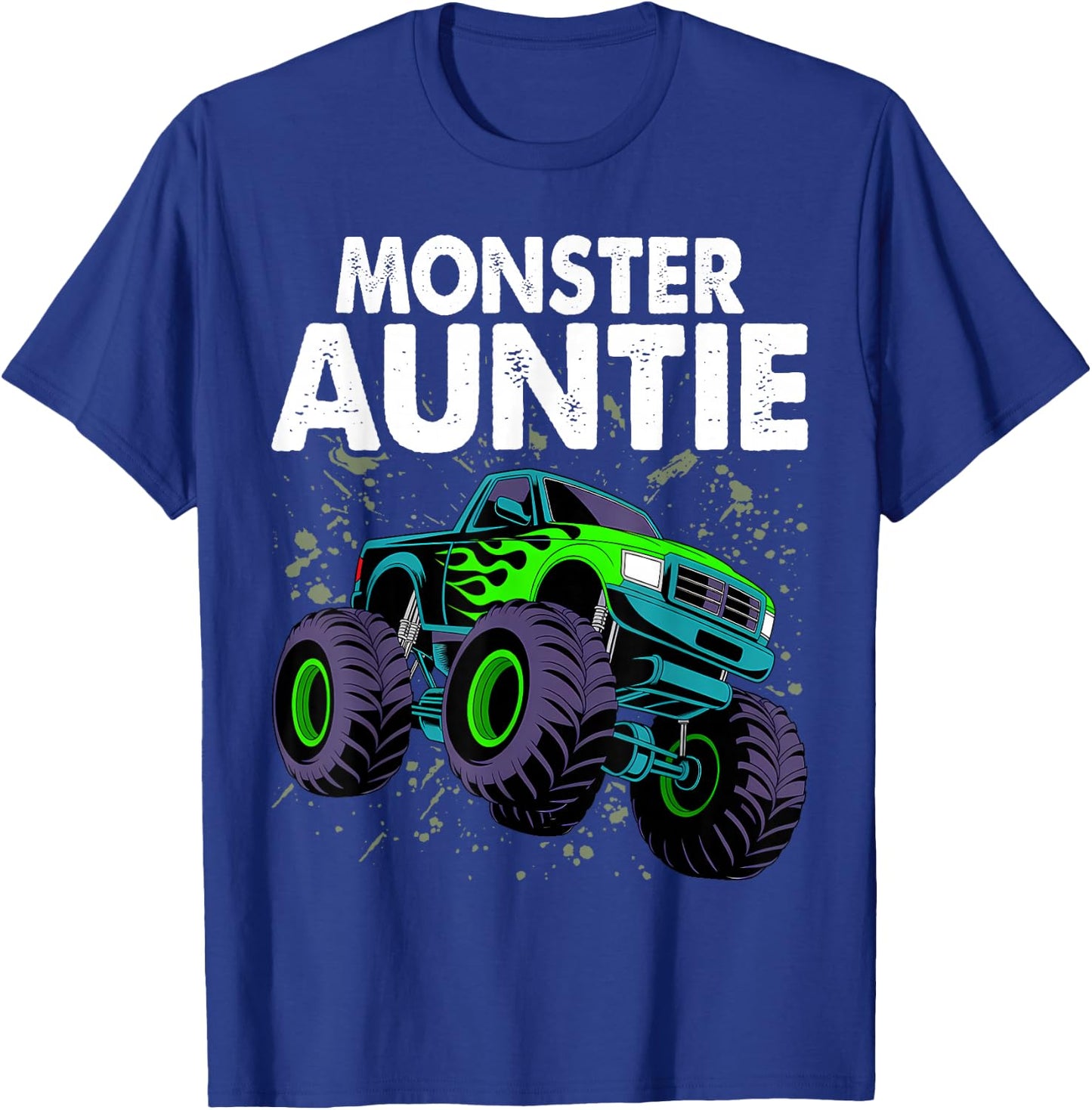 Auntie Family Matching Monster Truck Lovers T-Shirt - T-Shirt | Royal