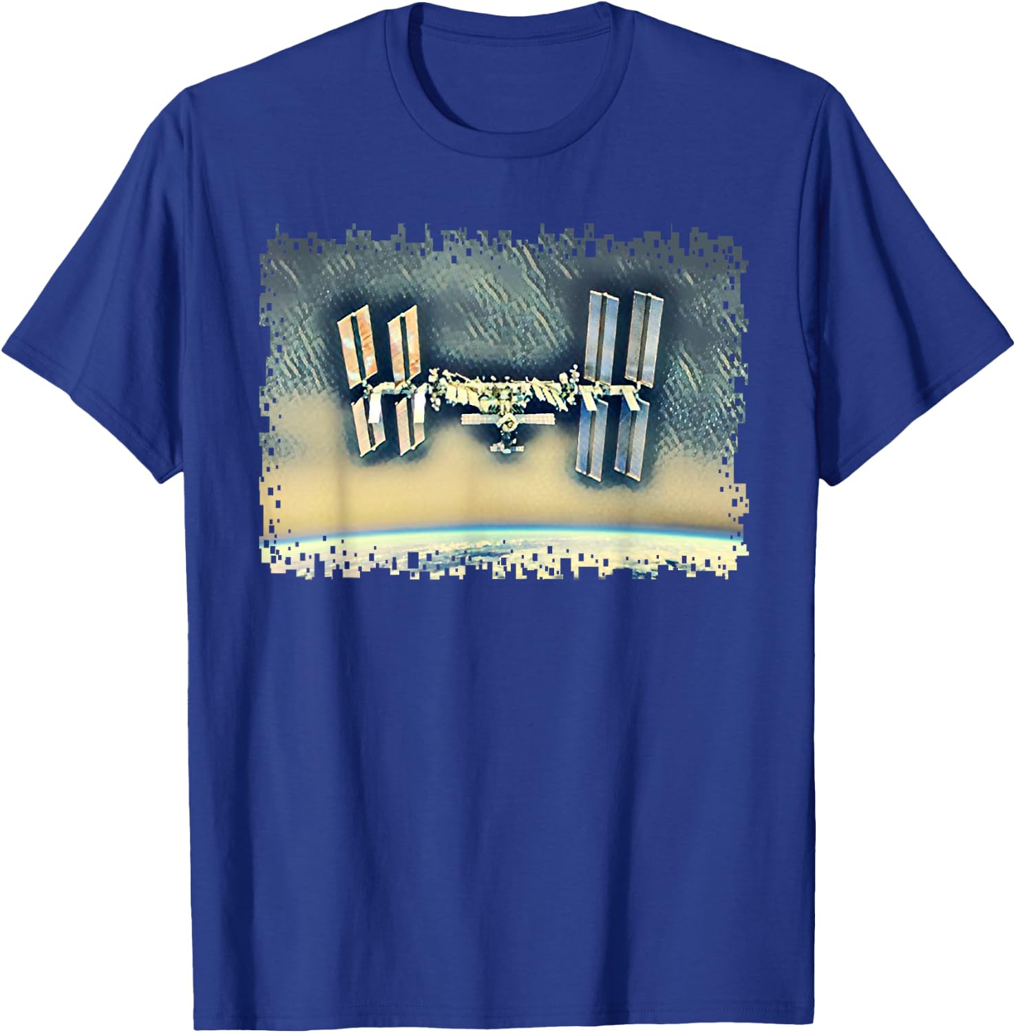 International Space Station ISS Clothes Earth Orbit Mission T-Shirt - T-Shirt | Royal
