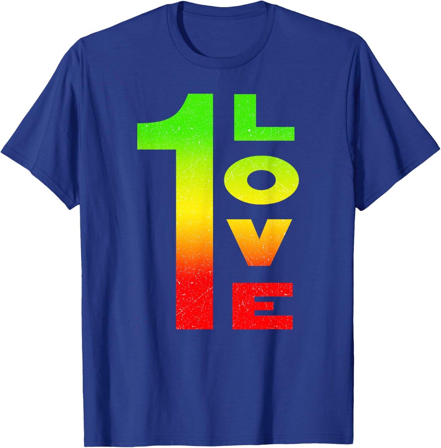 One Love Reggae Rasta Rastafarian T-Shirt - T-Shirt | Royal