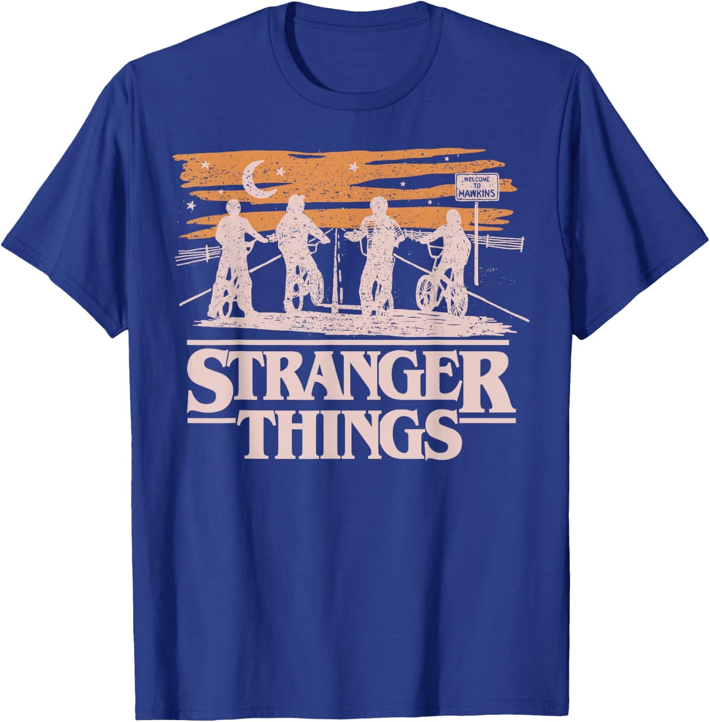 Netflix Stranger Things Night Silhouettes - Sale T-Shirt - T-Shirt | Royal