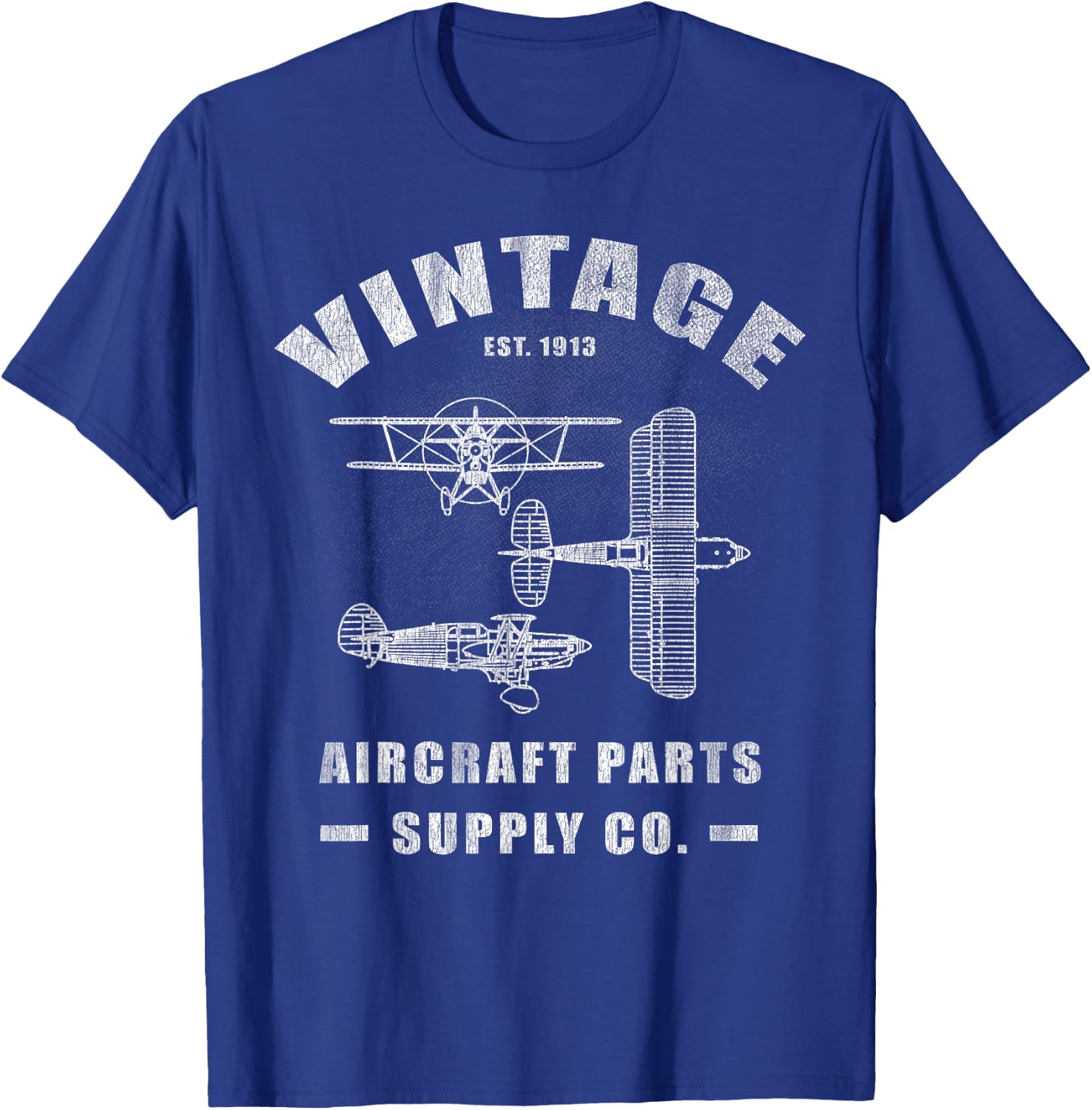 Airplane Aircraft Mechanic Biplane Bush Plane T-Shirt - T-Shirt | Royal