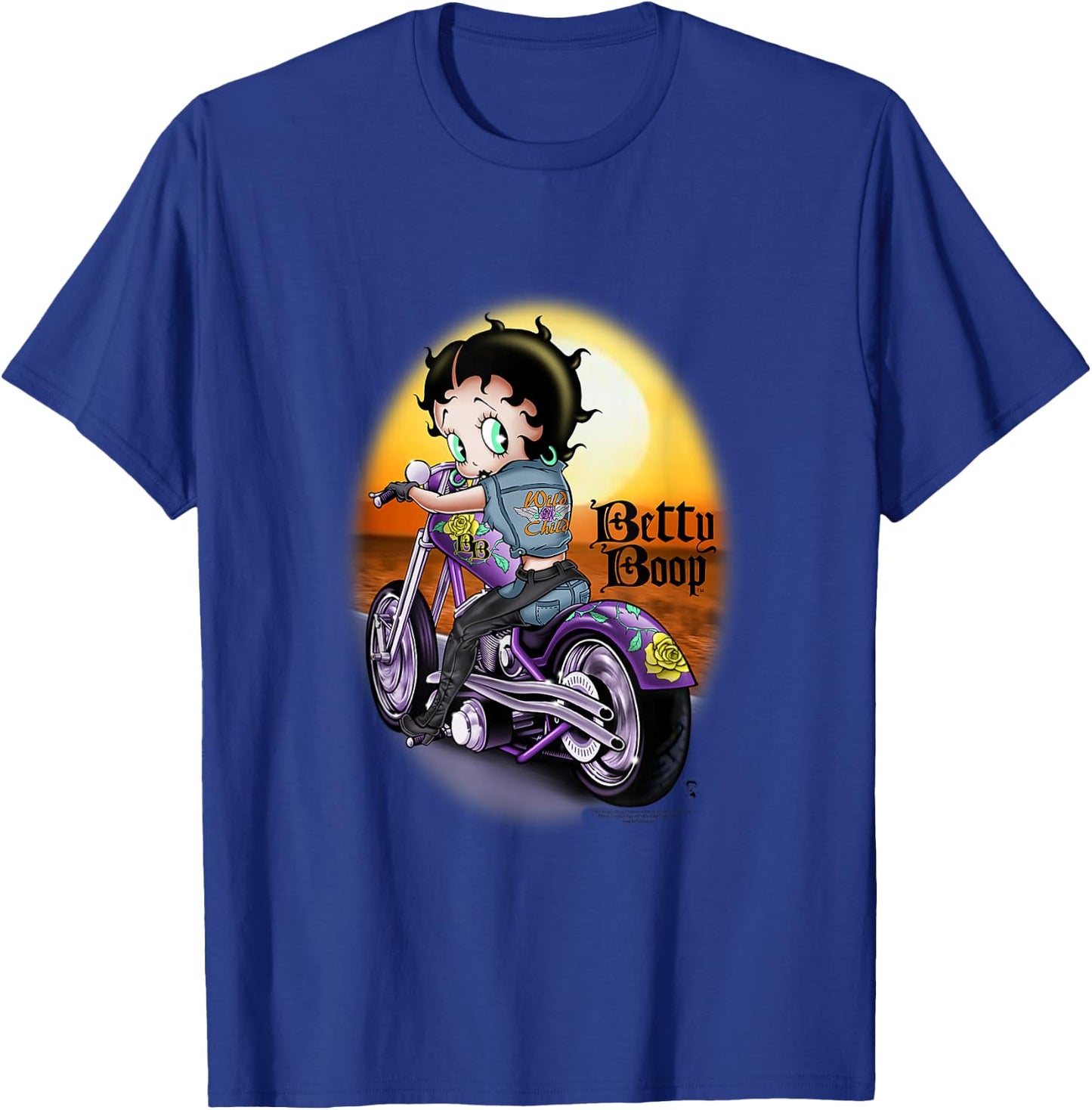 Betty Boop Wild Biker T-Shirt - T-Shirt | Royal