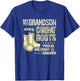 My Grandson Wears Combat Boots - Proud Military Grandpa Gift T-Shirt - T-Shirt | Royal