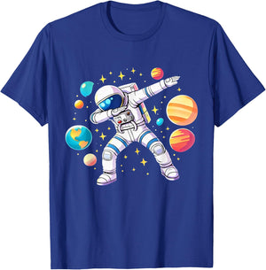 Astronaut Dabbing Funny Space Lover Cool Planets Boys Kids T-Shirt - T-Shirt | Royal