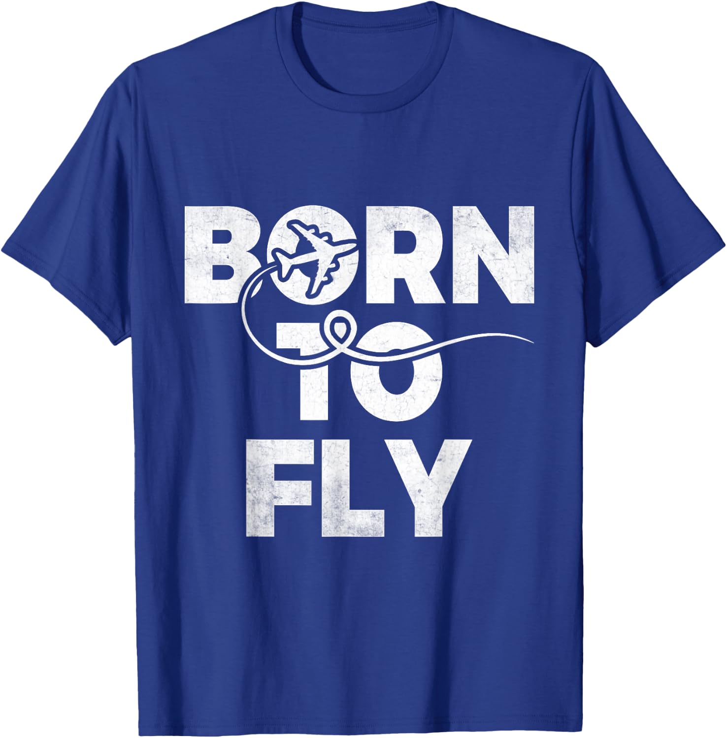 Born To Fly Forced To Work Aircraft Flying Airplane Pilot T-Shirt - T-Shirt | Royal