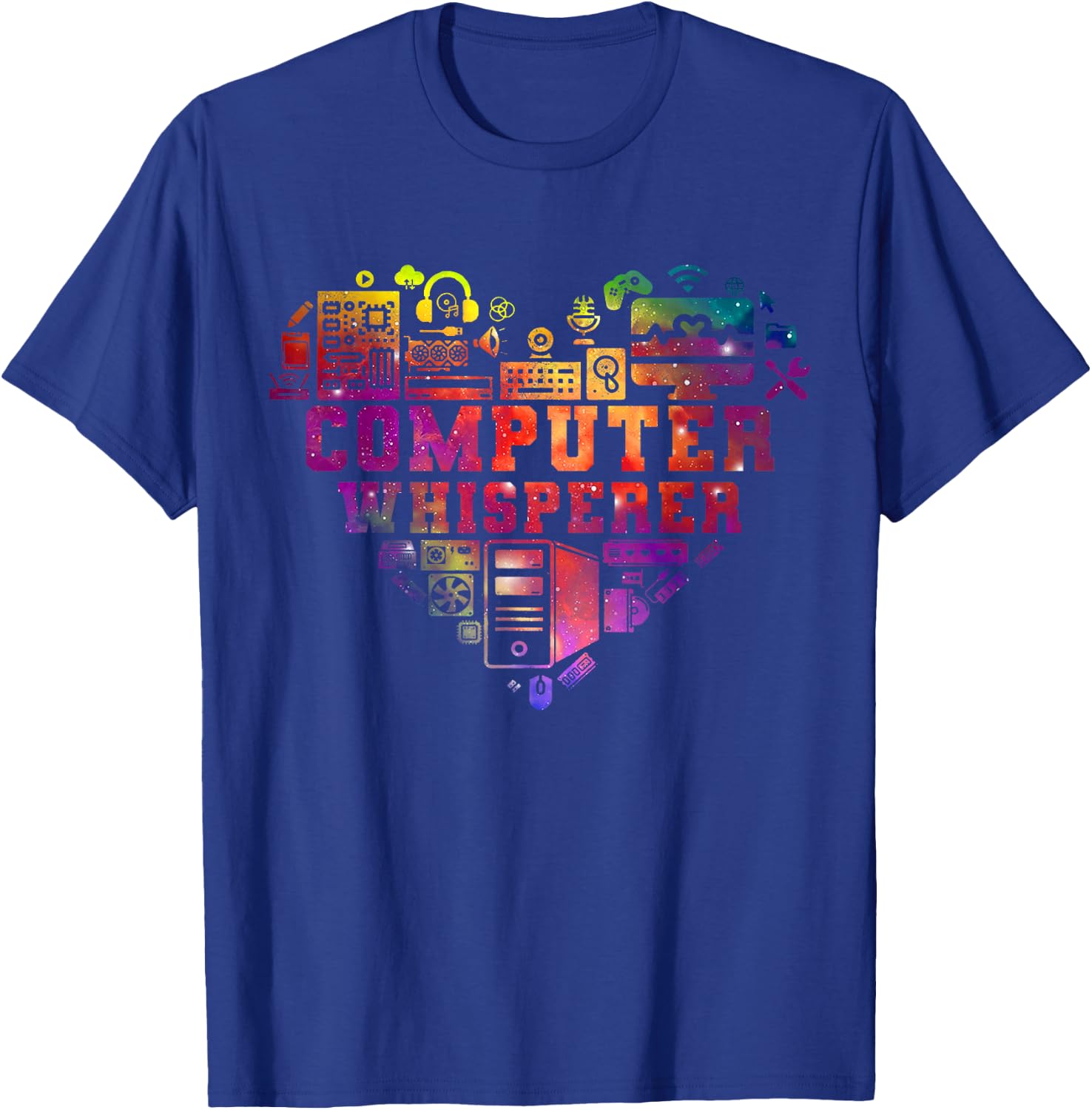 Computer Whisperer Heart Computer Lover T-Shirt - T-Shirt | Royal