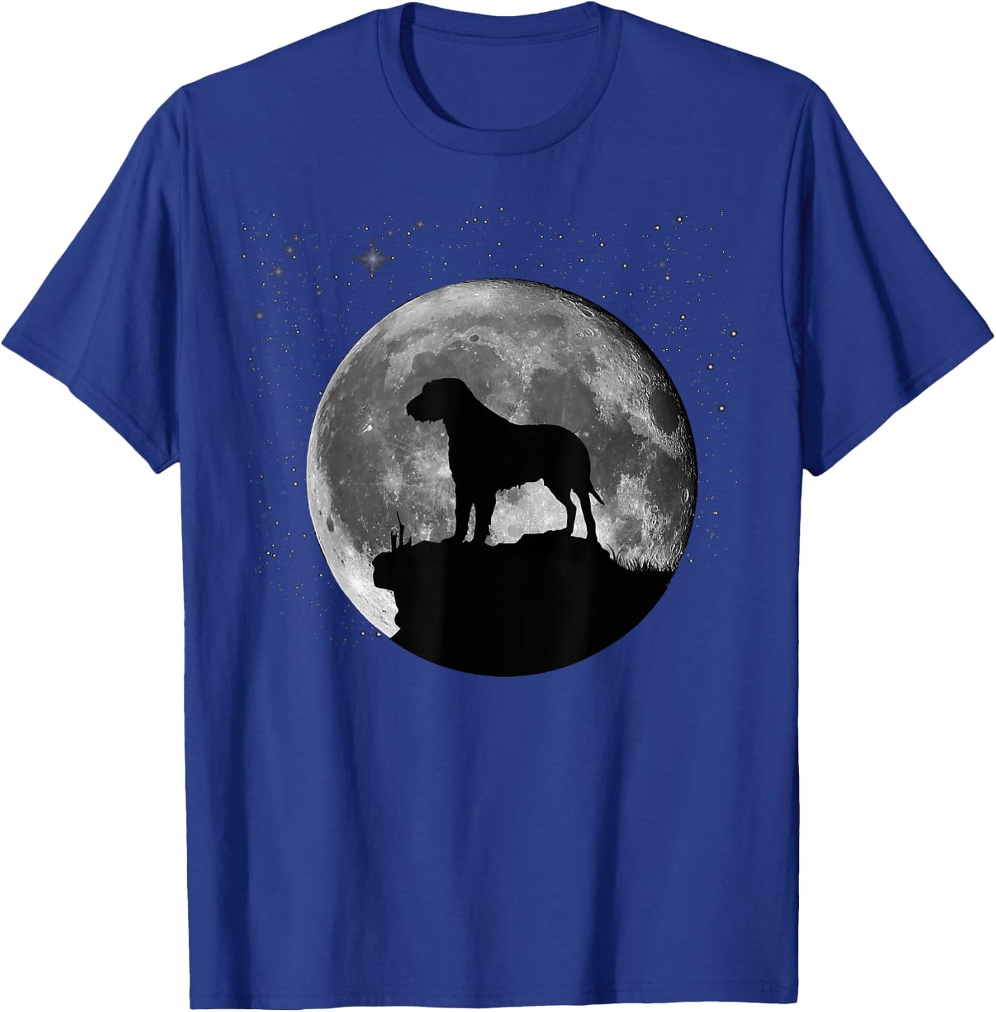 Irish Wolfhound Dog Moon T-Shirt - T-Shirt | Royal