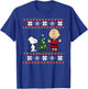 Peanuts Snoopy and Charlie Christmas tree Short Sleeve Blue T-Shirt - T-Shirt | Royal