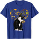 Tuxedo Cat t Shirt Gift Autumn Fall Leaves Black and White T-Shirt - T-Shirt | Royal