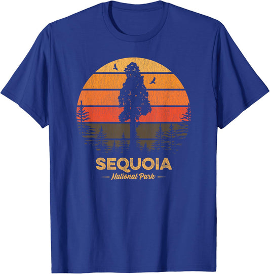 Sequoia National Park Shirt Retro Vintage Souvenir Gift T-Shirt - T-Shirt | Royal