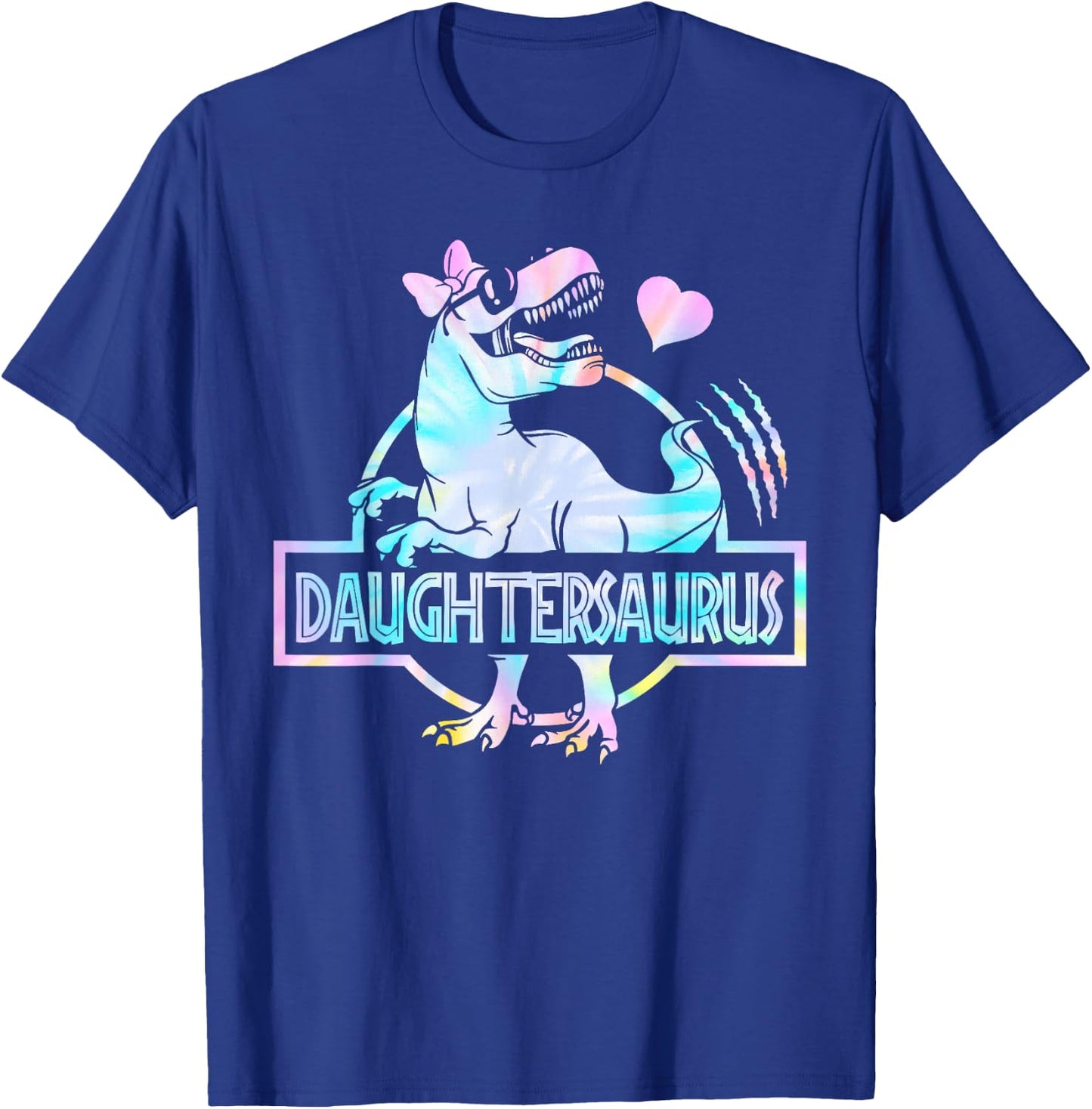 Daughtersaurus T Rex Dinosaur Daughter Saurus Family T-Shirt - T-Shirt | Royal
