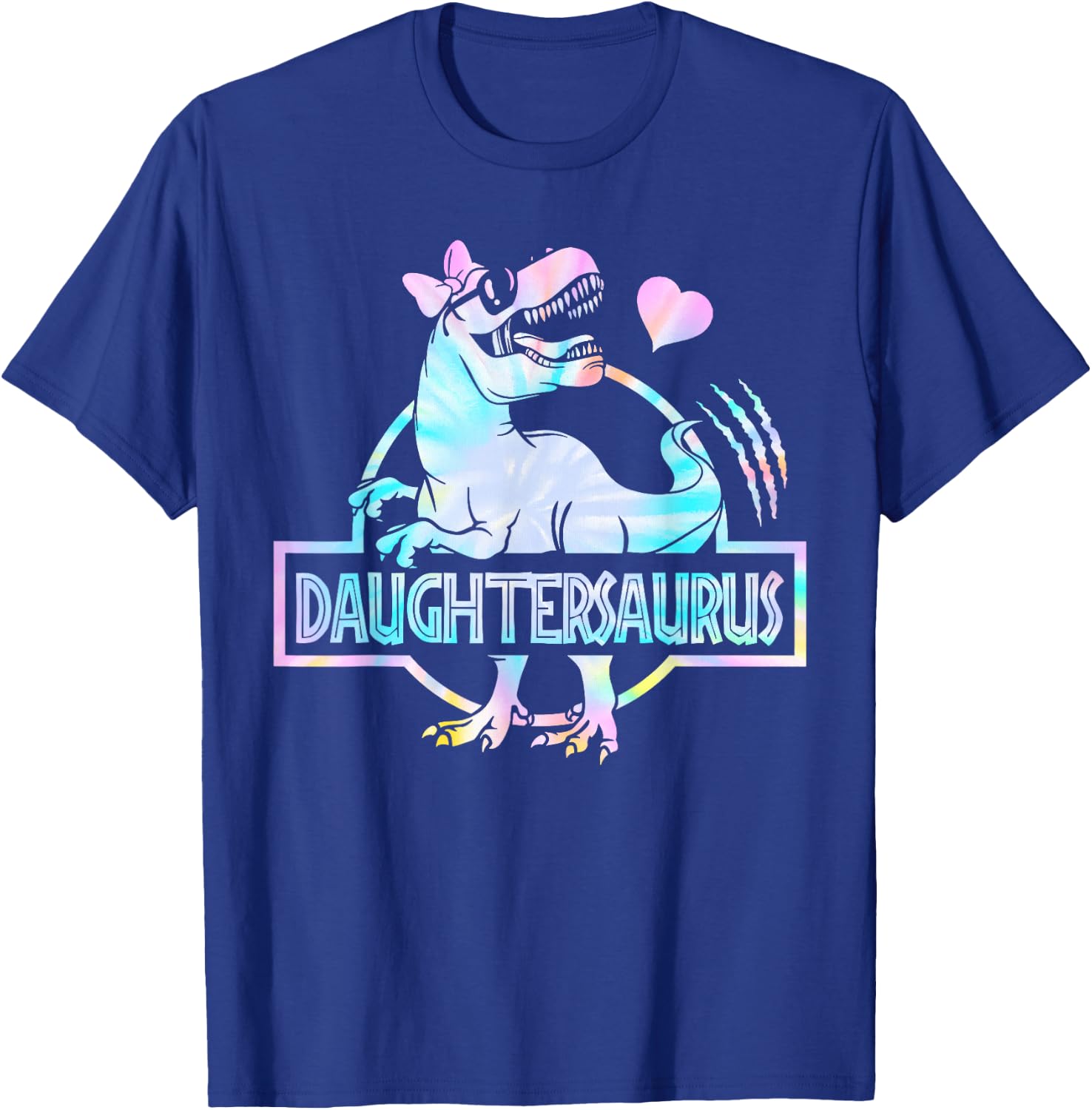 Daughtersaurus T Rex Dinosaur Daughter Saurus Family T-Shirt - T-Shirt | Royal