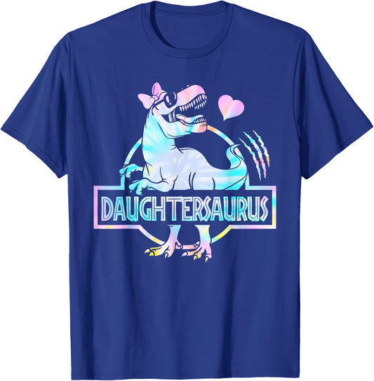 Daughtersaurus T Rex Dinosaur Daughter Saurus Family T-Shirt - T-Shirt | Royal