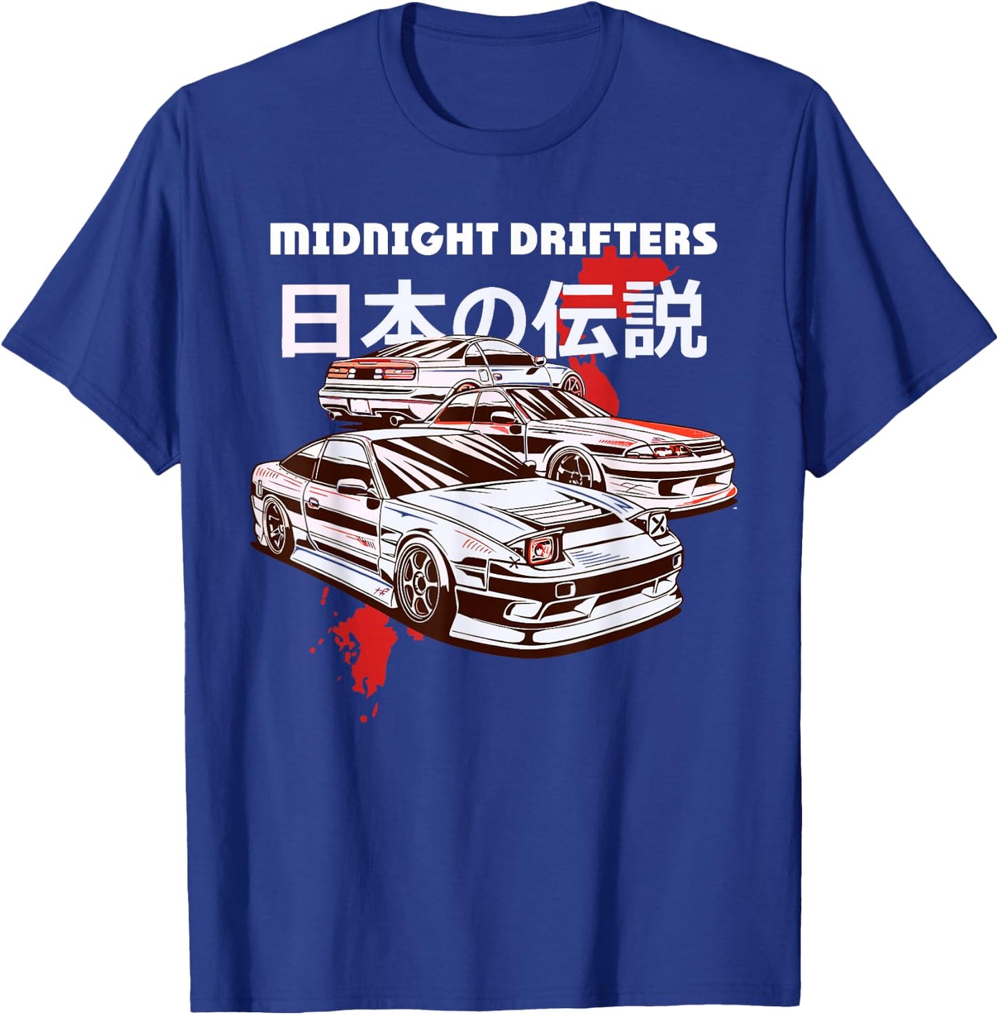 JDM Drift Car Racer Tokyo Street Drifting Twin Turbo Racing T-Shirt - T-Shirt | Royal