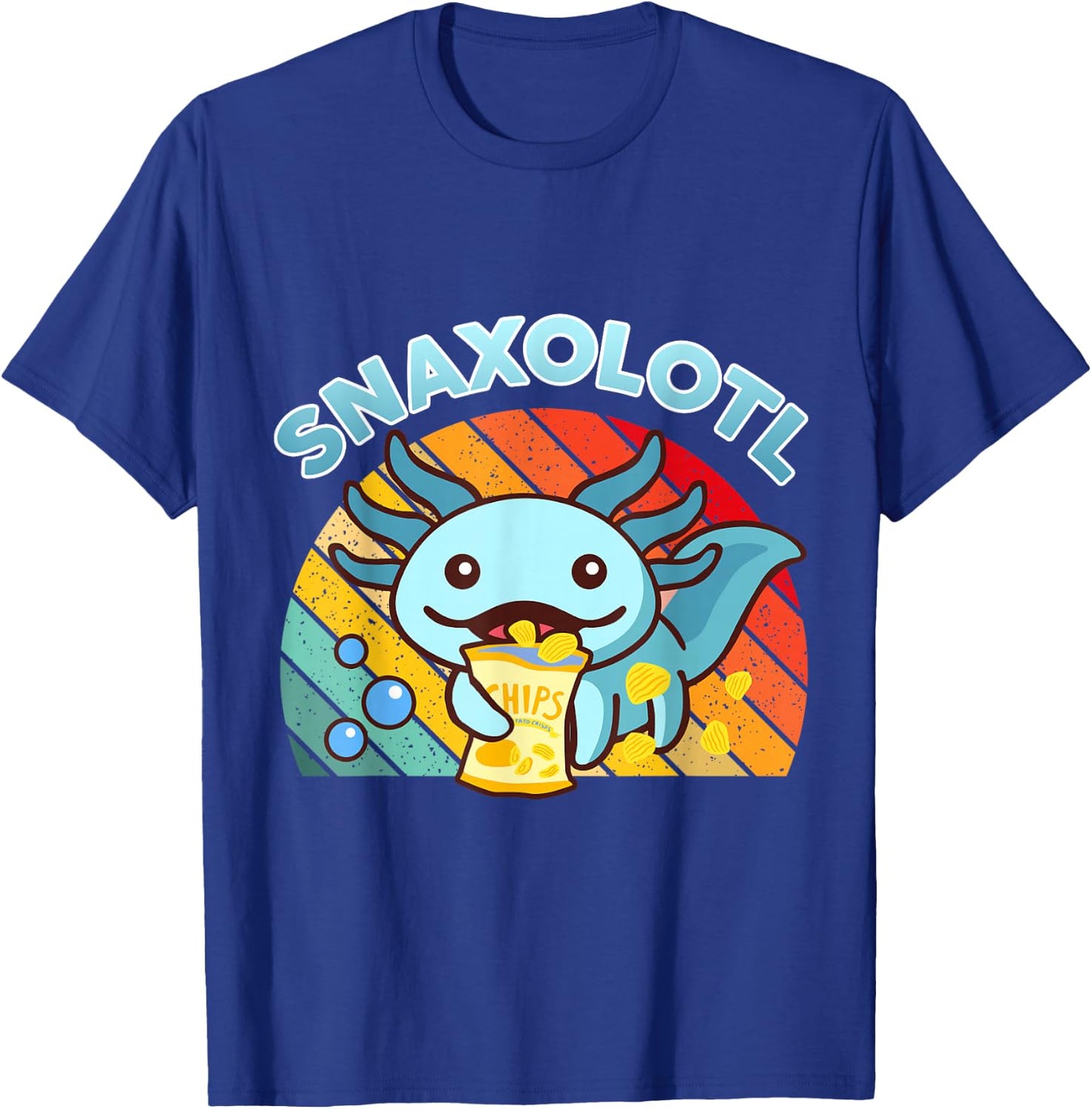 Snaxolotl-Shirt Cute Axolotl Snack Funny Food Lover Gift Kid T-Shirt - T-Shirt | Royal