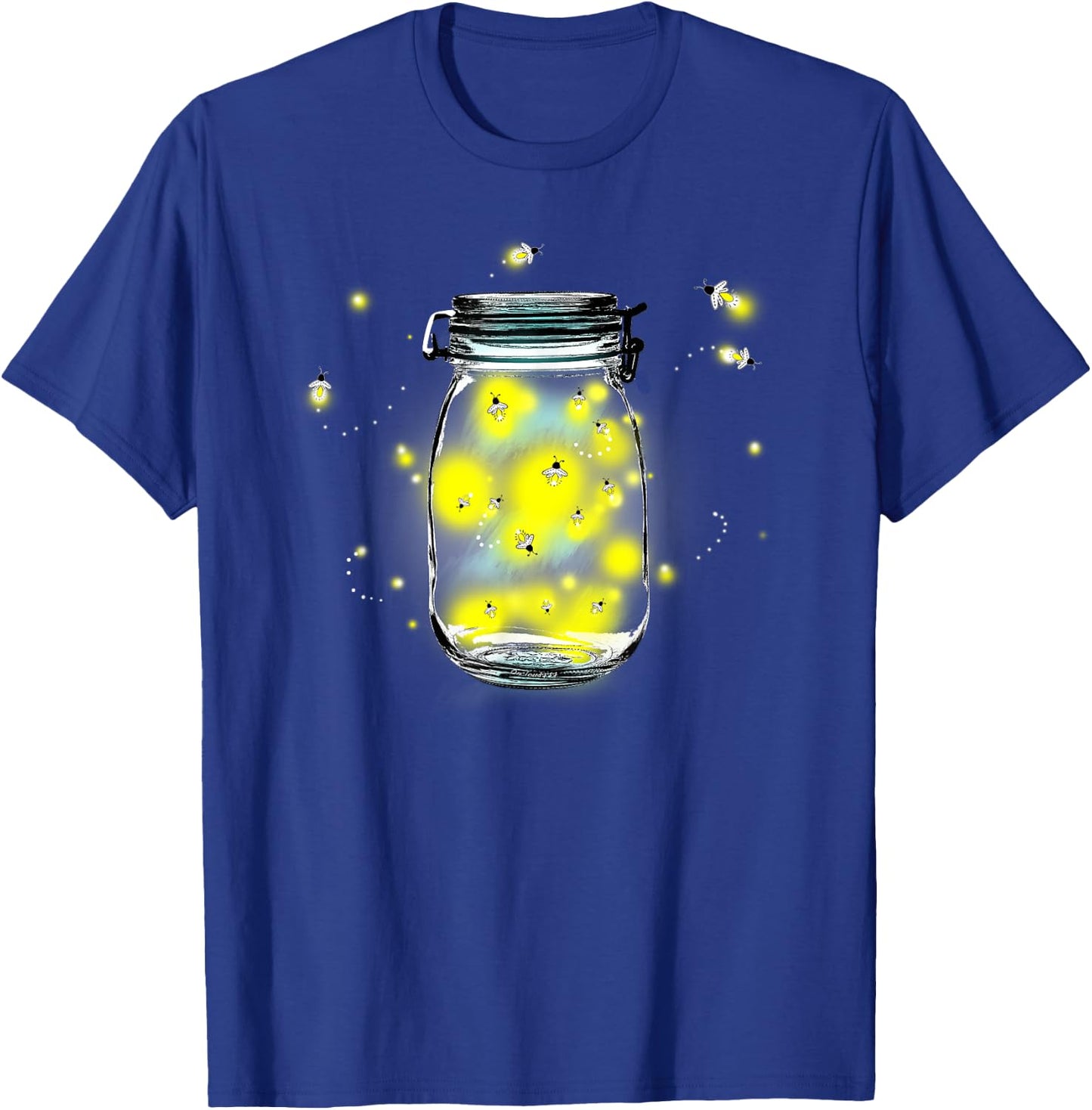 Mason Jar Fireflies T-Shirt - T-Shirt | Royal