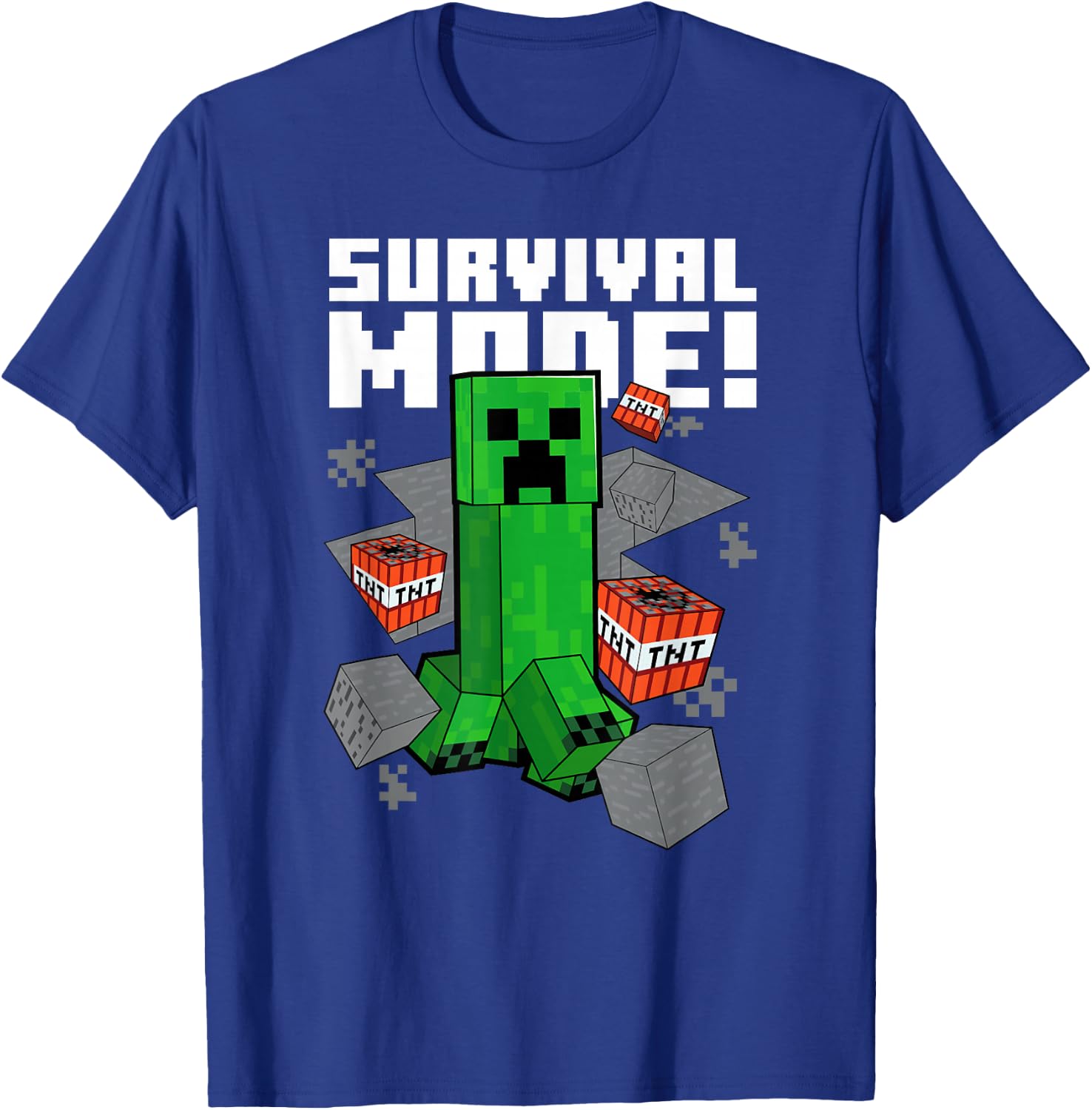 Minecraft Survival Mode Creeper Explosion T-Shirt - T-Shirt | Royal