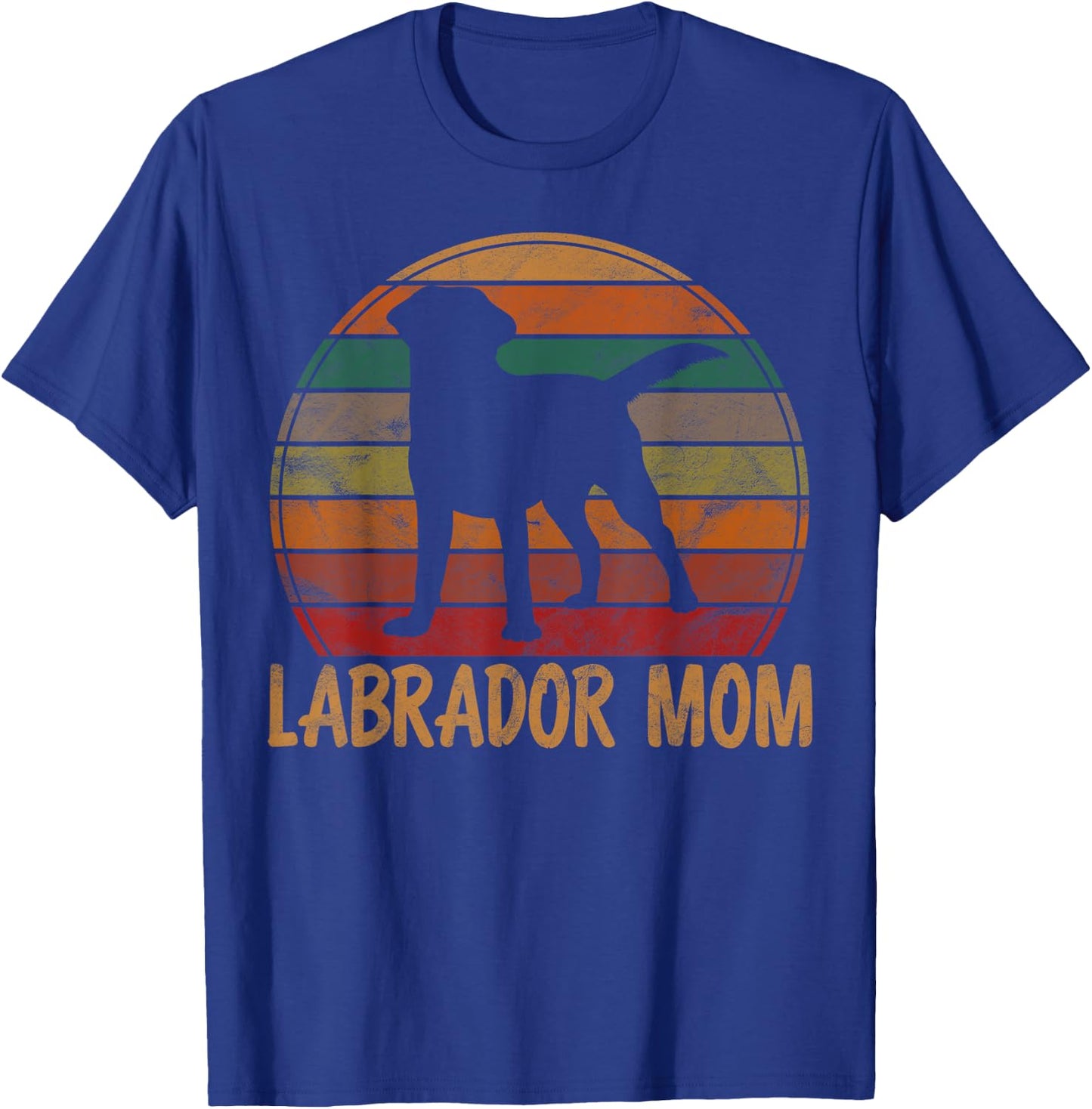 Retro Labrador Mom Dog Mother Pet Golden Black Lab Mama T-Shirt - T-Shirt | Royal
