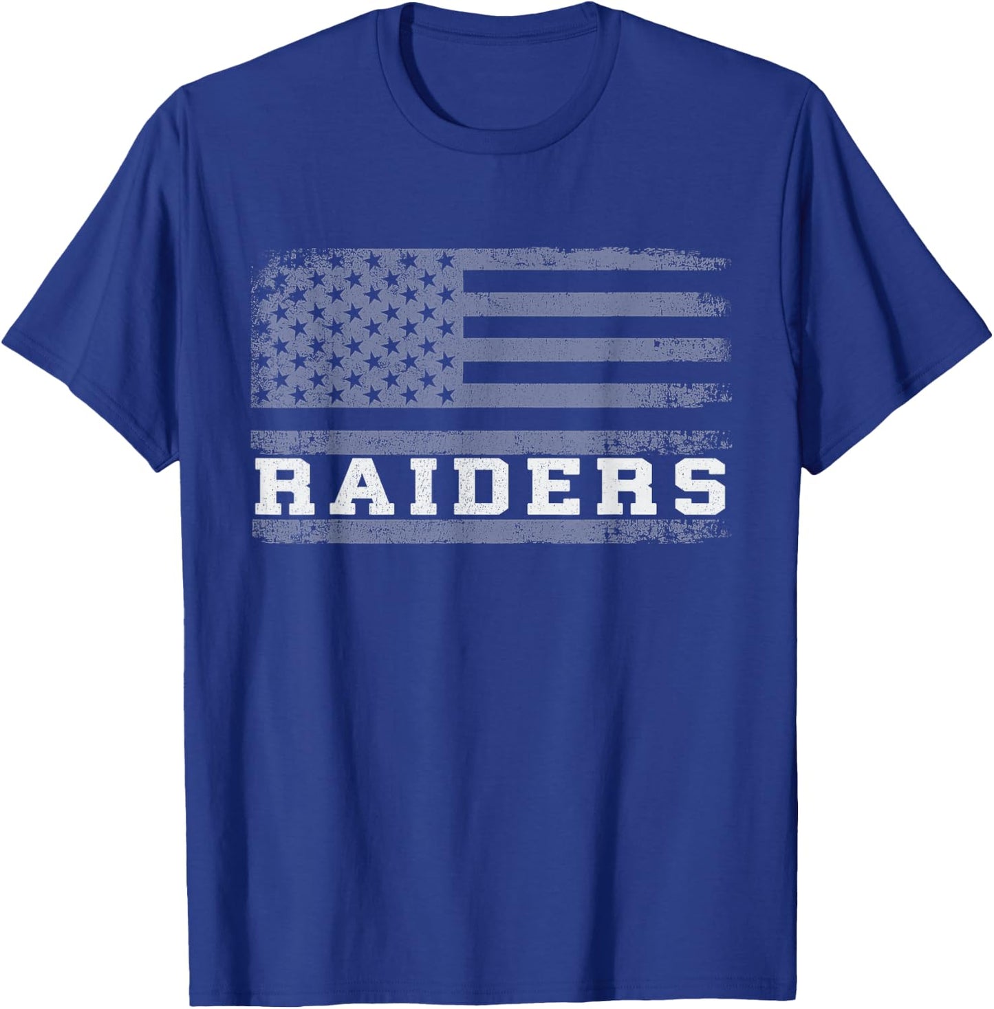 Raiders Name Vintage Retro US Flag Men Women Boy Girl T-Shirt - T-Shirt | Royal