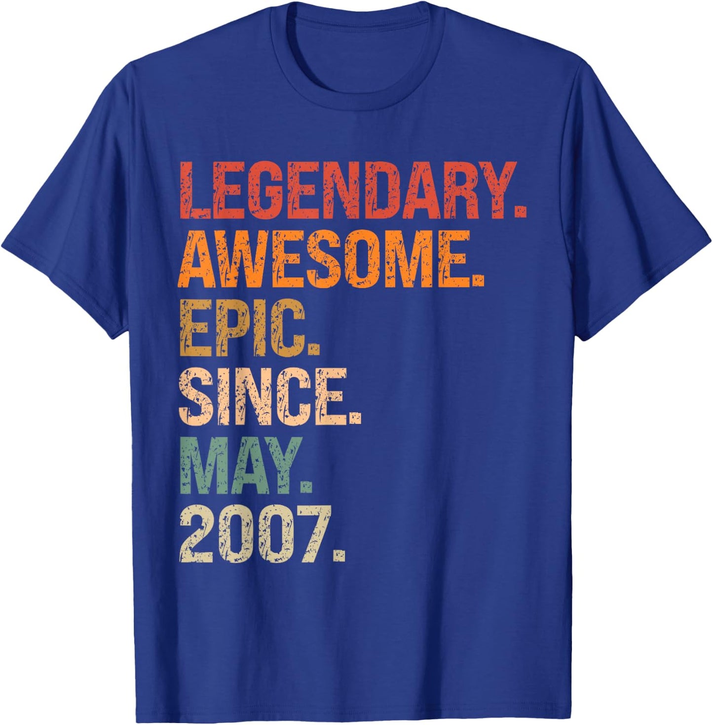 Legendary Awesome Epic Since May 2007 16th Birthday Gifts T-Shirt - T-Shirt | Royal